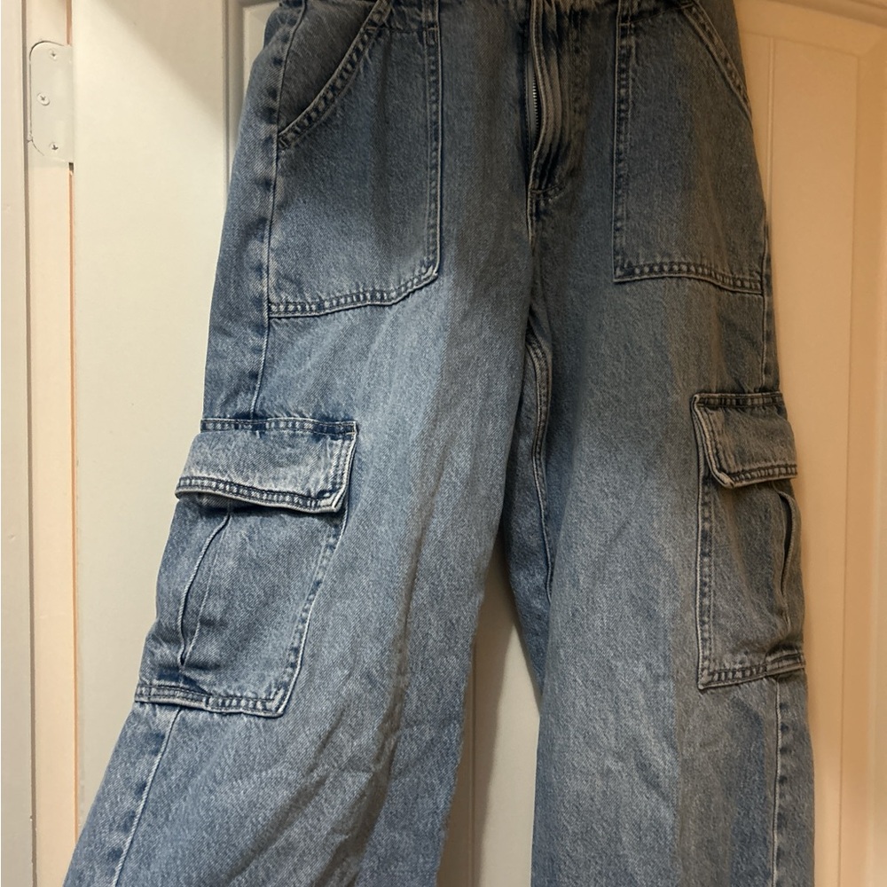 Women’s Blue Cargo Jeans